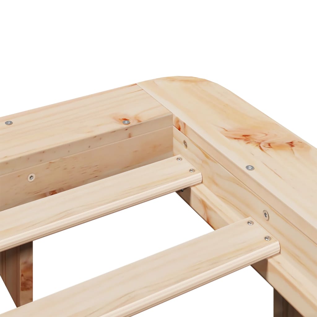 Bed Frame without Mattress 140x200 cm Solid Wood Pine